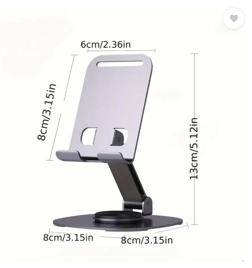 Metal Desktop Phone Holder, Universal Rotation Folding Tablet & Phone Stand Mobile Holder